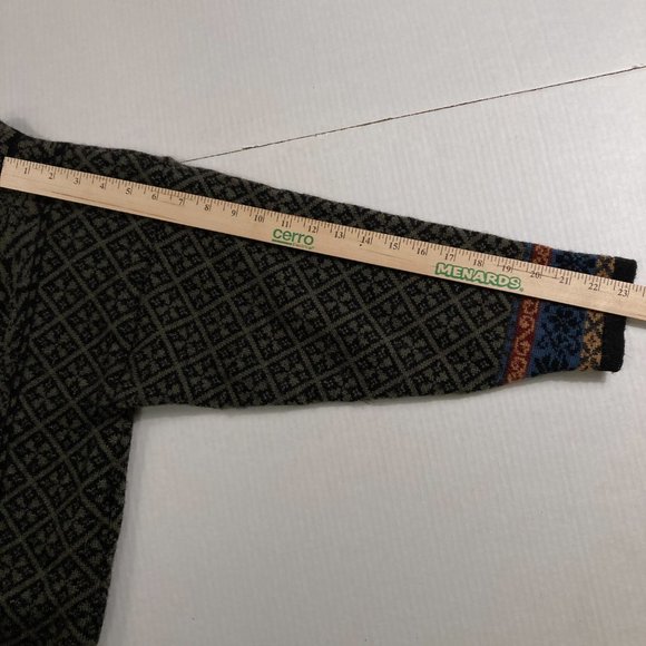 Norwear  vintage 100% Wool  Nordic  sweater tunic M women floral - Picture 7 of 11